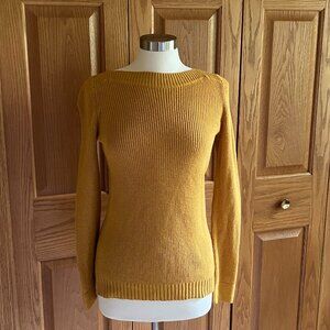 TALBOTS - Shaker Stitch Sweater-Goldfinch -- Excellent Condition